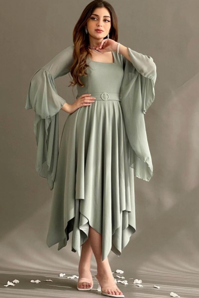 فستان حزام بتصميم كيب